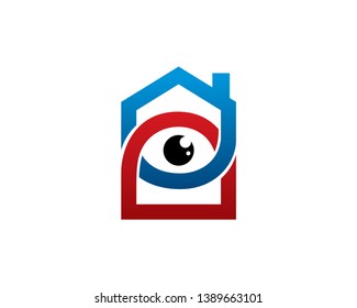 House and Eye, Cam House Logo Template, Icon, Symbol