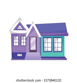 house facade architecture cartoon icon vector illustration vector illustration