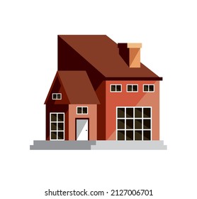 house facade with chimney icon