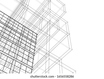 
concepto de fachada de casa Ilustración 3d