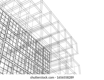 
concepto de fachada de casa Ilustración 3d