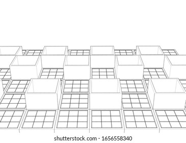 
concepto de fachada de casa Ilustración 3d