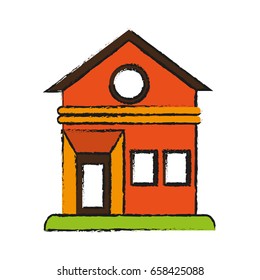 house facade draw illustration