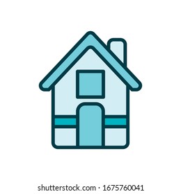 diseño de ilustración vectorial de estilo de línea de fachada de casa