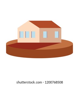 house facade on white background