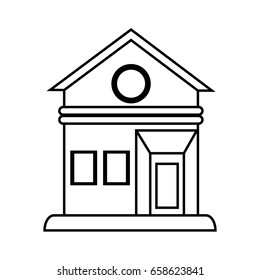 house facade silhouette  illustration