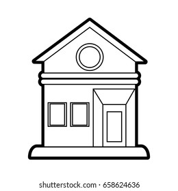 house facade silhouette illustration