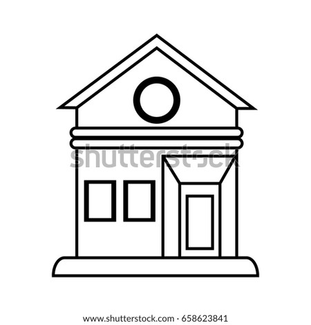 house facade silhouette  illustration