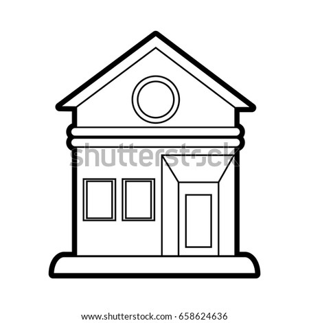 house facade silhouette illustration