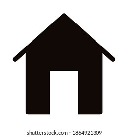 house facade silhouette style icon vector illustration design