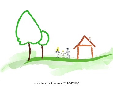 house and family