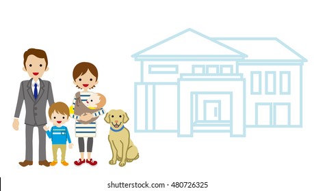 House and Family - Baby and Son