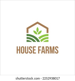 Vector de diseño del logotipo de las granjas de casa