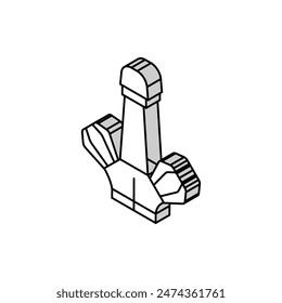 house faucet water isometric icon vector. house faucet water sign. isolated symbol illustration