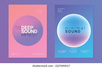House Fest. Music And Nightlife Layout. Trendy Glitch For Set. Elegant Pattern For Presentation Shape. Modern Dance Event. Purple And Turquoise House Fest