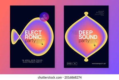 Festival de la Casa. Evento Wavy Electronic. Música Y Concepto De Vida Nocturna. Efecto Jazz Para Invitación. Patrón Resumen Para El Diseño De Cubierta. Púrpura Y Orange House Fest
