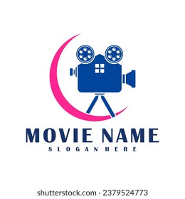 House Film logo design concept vector. Cinema illustration design