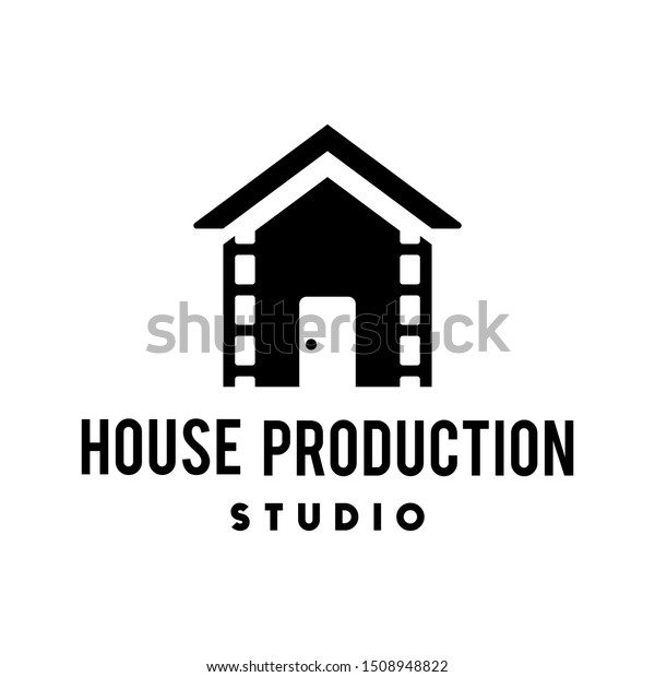 House Film Stripes Movie Cinema Production Stock Vector Royalty