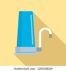 House filter tap icon. Flat illustration of house filter tap vector icon for web design