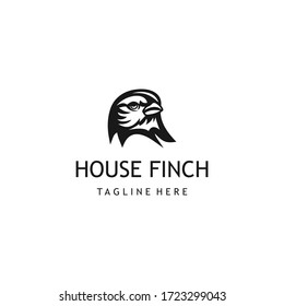 House finch bird logo design. Awesome a house finch bird silhoutte. A house finch bird logotype.
