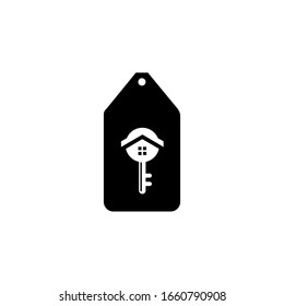 House Finder / House Locations logo or Icon. template for sales, rental, advertising. Sign on the home key. Vector illustration flat design.