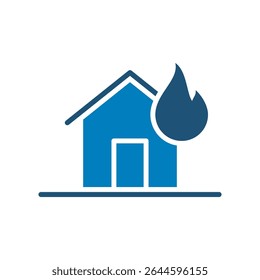 House fire icon vector design in trendy style