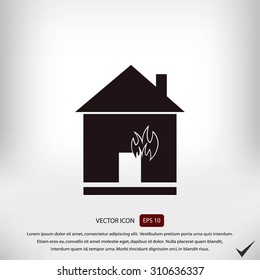 house fire vector 