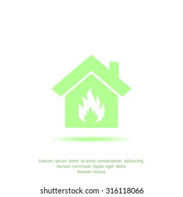 house fire vector