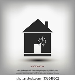 house fire vector 