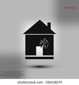 house fire vector 
