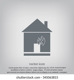 house fire vector 