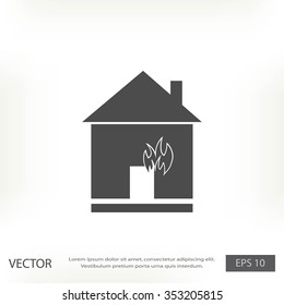 house fire vector 