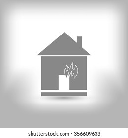 house fire vector 