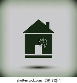 house fire vector 