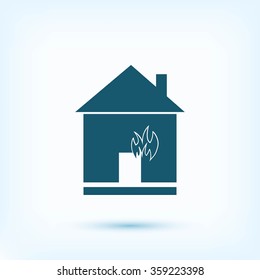house fire vector 