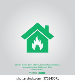 house fire vector