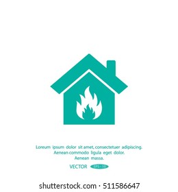 house fire vector