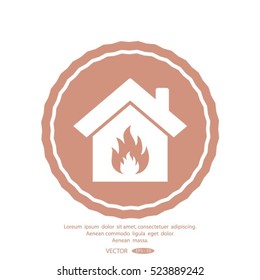 house fire vector