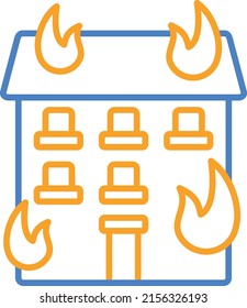 House Fire vector icon. Can be used for printing, mobile and web applications.