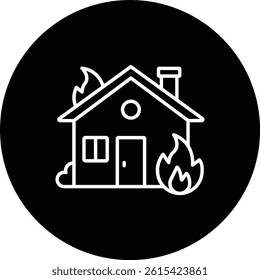 House Fire vector icon. Can be used for printing, mobile and web applications.