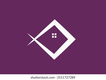 House Fishing Lure Icon Silhouettefish and home creative logo sign designFish Skewer - Flat Design