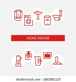 House fix advertising with electrical engineering in circles