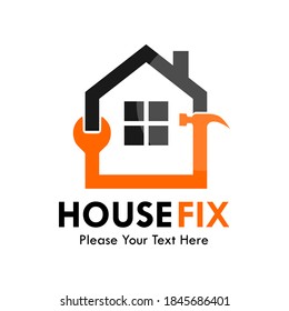 House fix logo template illustration