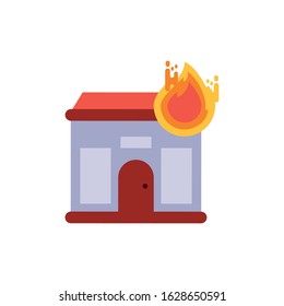 House with flame design, Climate change global warning pollution environment nature green and extreme danger theme Vector illustration