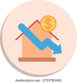 Icono de estilo de círculo plano