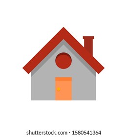 House. Flat Design. Vector Abstract Architecture Illustration.