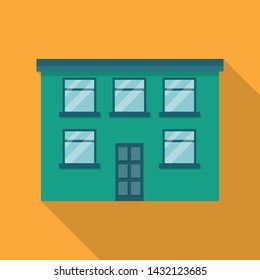 House Flat Icon Building Vector Real estate Flat Style Icon Long Shadow. Two-storey House Building. Simple style House Apartment  Building Vector Icon. Element Of Web Interface Vector illustration