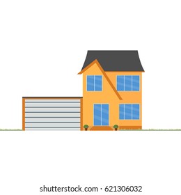 House flat icon. Design your own apartment. Colorful house concept.