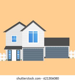 House flat icon. Design your own apartment. Colorful house concept.