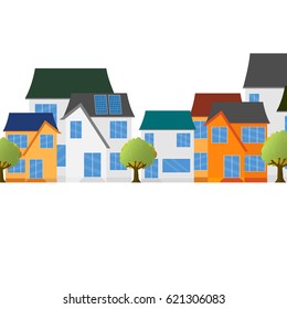 House flat icon. Design your own apartment. Colorful house concept.